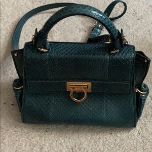 Salvatore Ferragamo Sofia Python Satchel